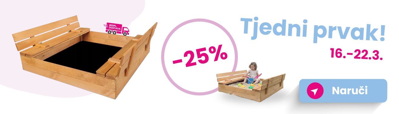 Drveni pješčanik s poklopcem