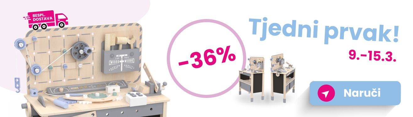 Stol za alat za djecu XXL s priborom