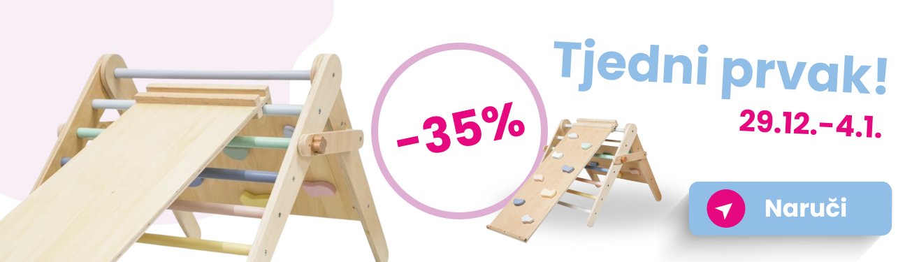 Rastući montessori Piklerov trokut 59 cm 3u1 s activity board pločom 2u1 - pastel