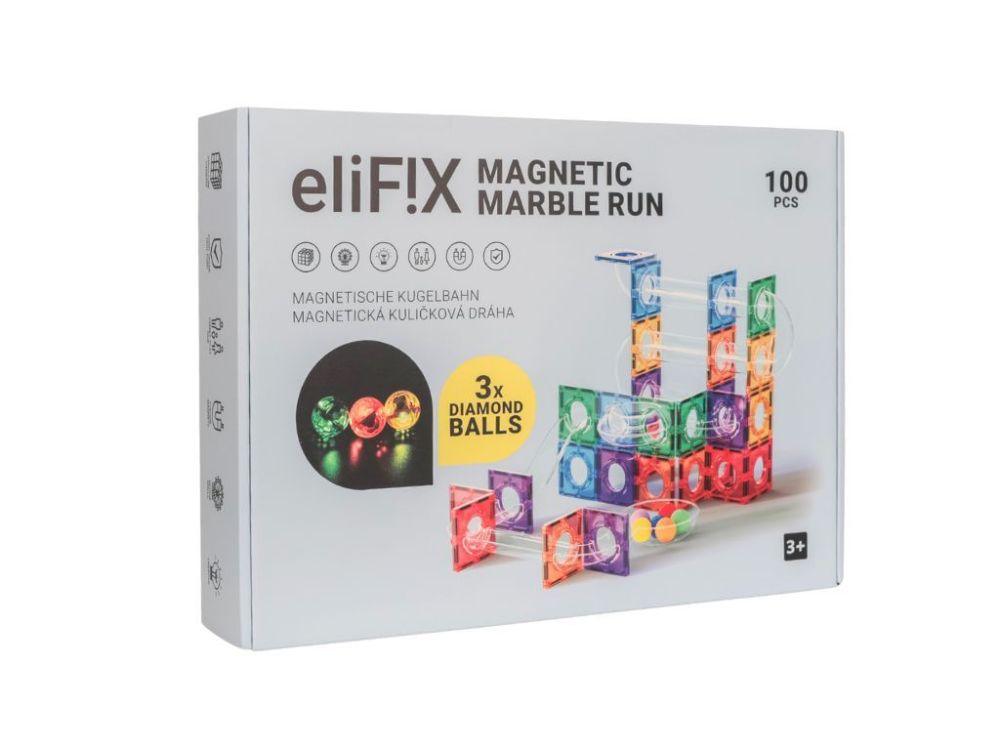 Magnetni set za gradnju EliFix fresh - staza s kuglicama 100 komada