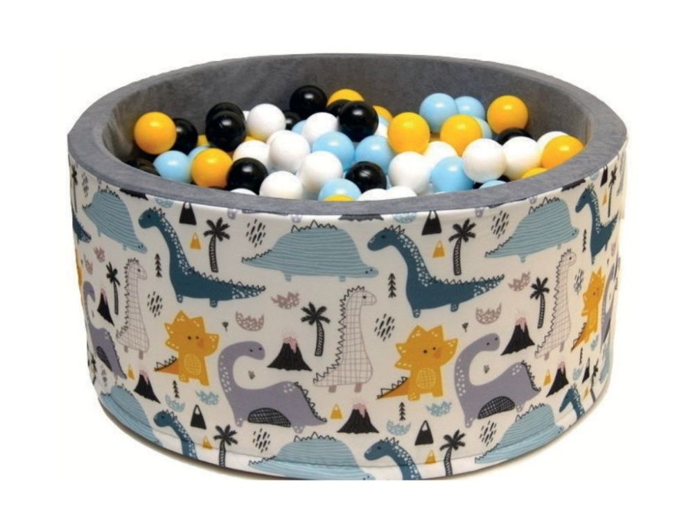 Dječji suhi bazen 90x40 s lopticama 200 kom - Dinosaur