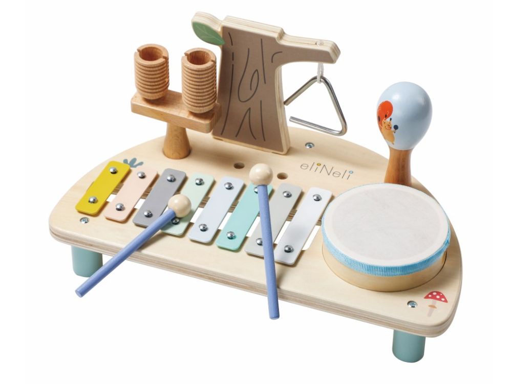 Glazbeni stol za djecu - šuma s 5 glazbenih instrumenata