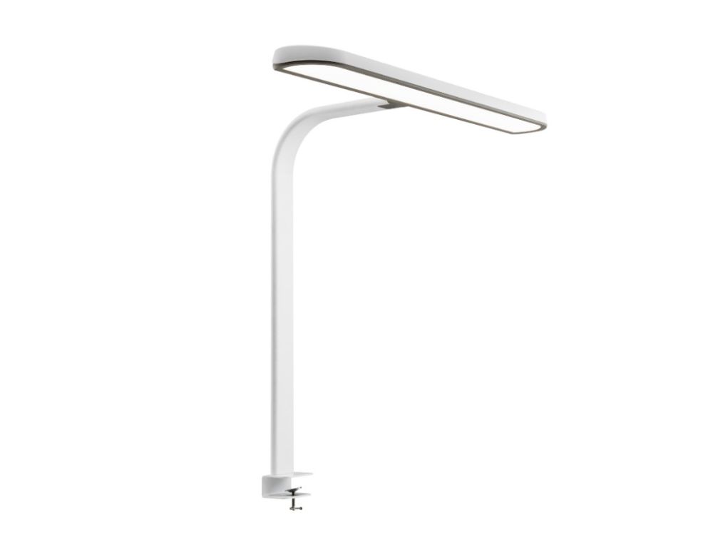 LED stolna lampa s kopčom bijela