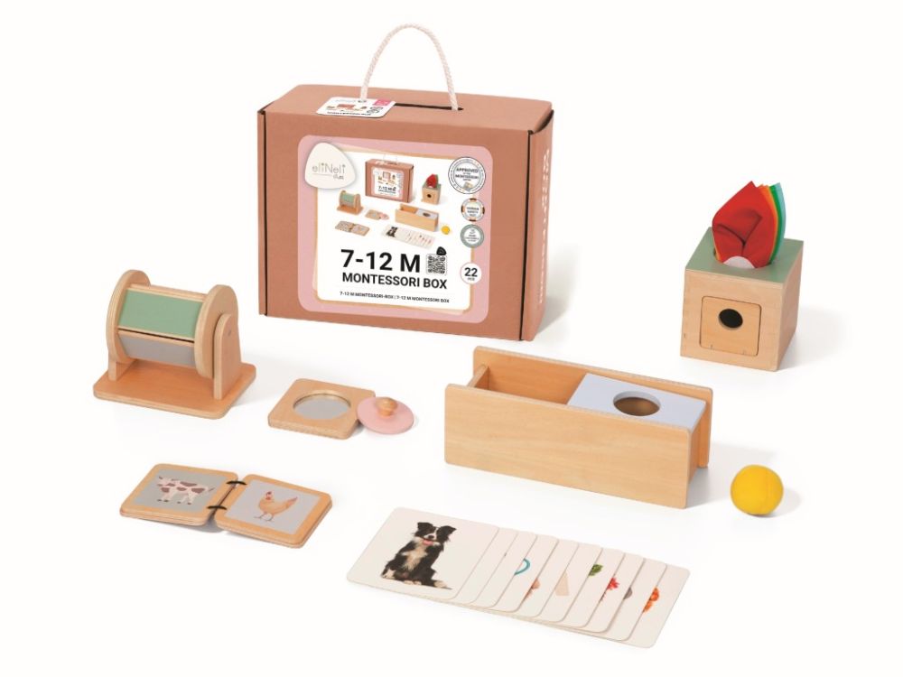 Set Montessori igračaka za bebe 7-12 mjeseci - edukativna kutija