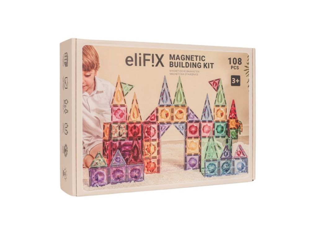 EliFix set magnetnih pločica za djecu Pastel - 108 dijelova