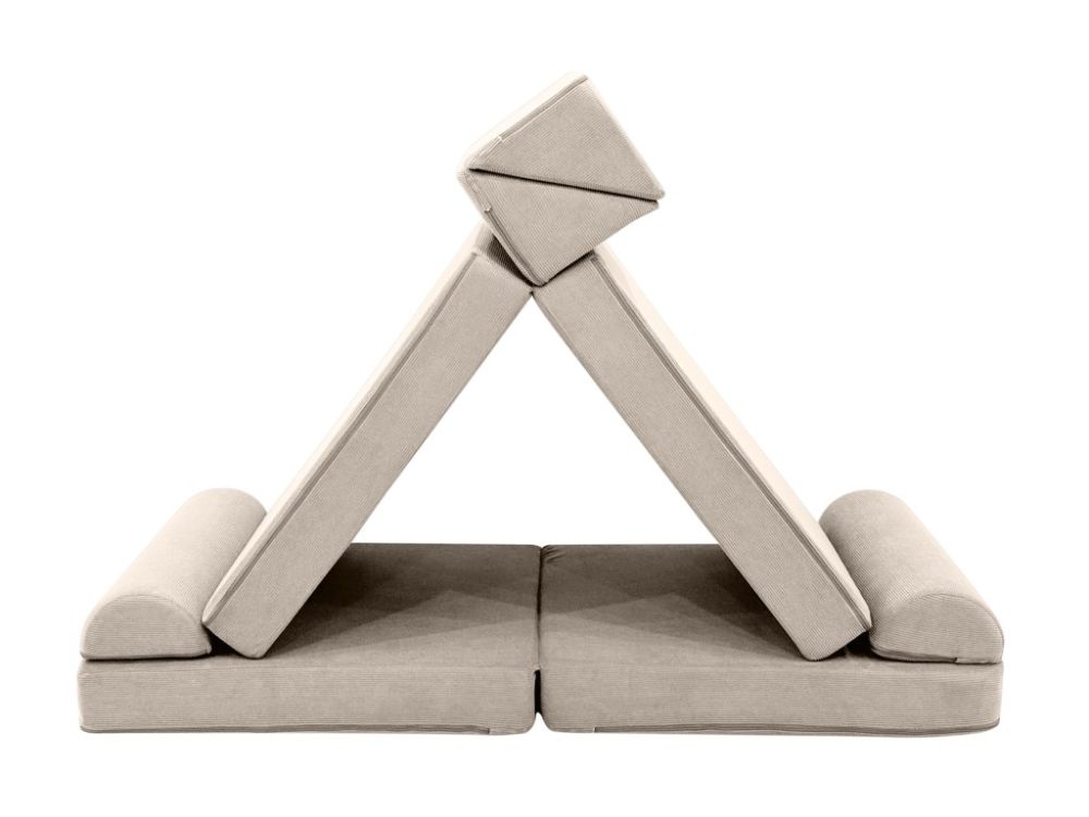 Dječja bež sofa i bunker - korduro